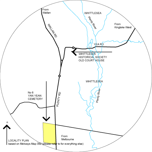 Yan Yean Cemetery site map